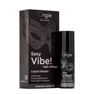 Рідкий вібратор Orgie Sexy Vibe! High Voltage, 15 мл, ефект мурашок + дуже потужна вібрація SX1550 фото