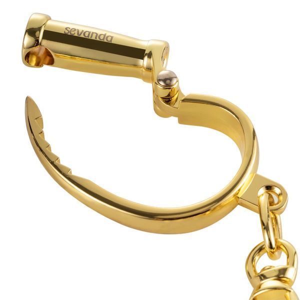 Металеві наручники в розкішному золотому кольорі - LOCKINK Love-slave Handcuffs SX0897 фото