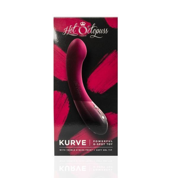 Вібратор для точки G Hot Octopuss KURVE, Treble and Bass Technology, 2 мотори, м&rsquo;який кінчик SO8728 фото