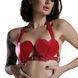 Ліф Серце з натуральної шкіри Feral Feelings - Hearts Bra Red SO9416 фото 1