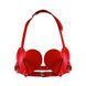 Ліф Серце з натуральної шкіри Feral Feelings - Hearts Bra Red SO9416 фото 4