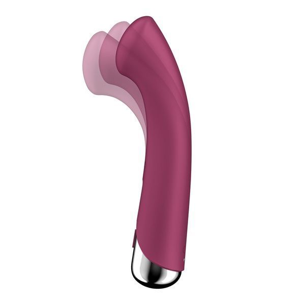 Вібратор з ротацією, плоский майданчик для стимуляції точки G - Satisfyer Spinning G-Spot 1 Red SX0555 фото
