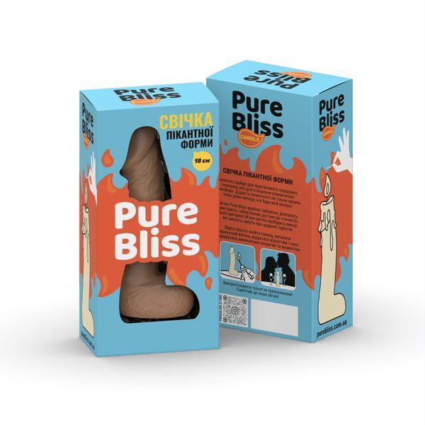 Свічка у вигляді члена 18 см &mdash; Pure Bliss BIG Brown SX1651 фото