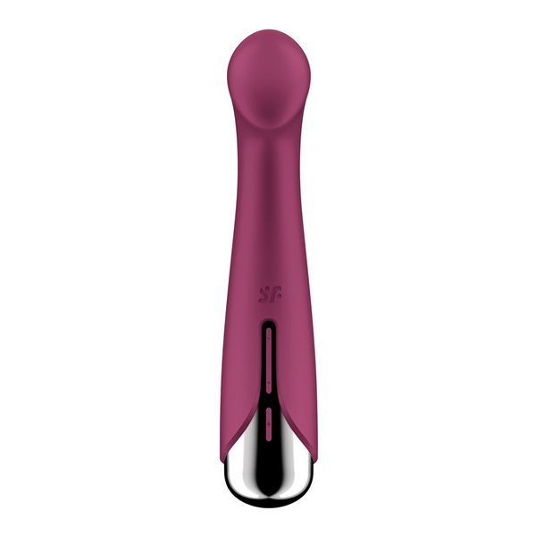 Вібратор з ротацією, плоский майданчик для стимуляції точки G - Satisfyer Spinning G-Spot 1 Red SX0555 фото