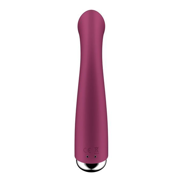 Вібратор з ротацією, плоский майданчик для стимуляції точки G - Satisfyer Spinning G-Spot 1 Red SX0555 фото