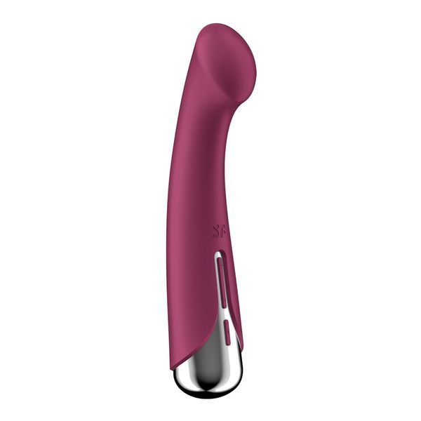 Вібратор з ротацією, плоский майданчик для стимуляції точки G - Satisfyer Spinning G-Spot 1 Red SX0555 фото
