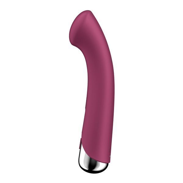 Вібратор з ротацією, плоский майданчик для стимуляції точки G - Satisfyer Spinning G-Spot 1 Red SX0555 фото