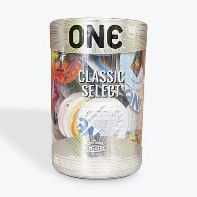 Набір презервативів ONE Classic Select - Contest Collection 100 шт, класичні, колекція 1, мегапак тюб SX0739 фото