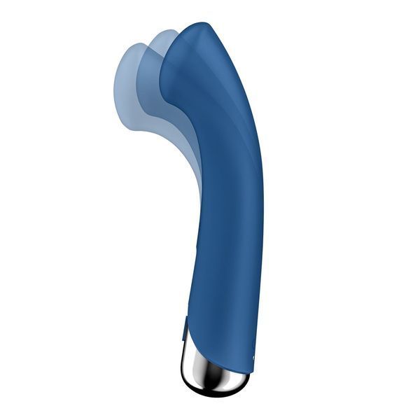 Вібратор з ротацією, плоский майданчик для стимуляції точки G - Satisfyer Spinning G-Spot 1 Blue SX0556 фото