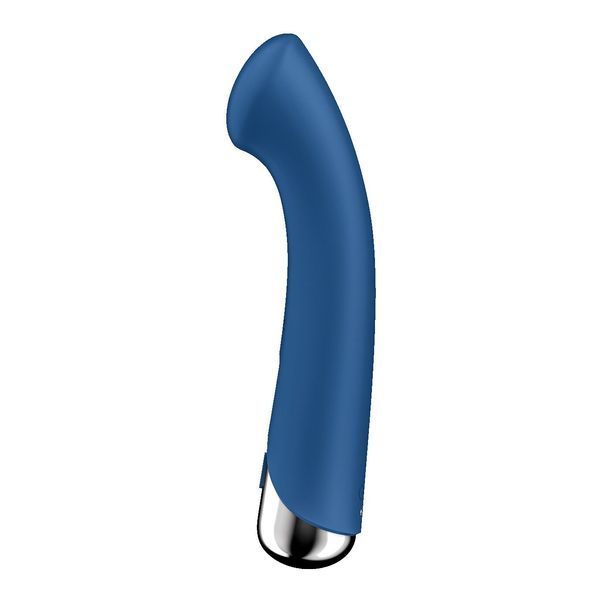 Вібратор з ротацією, плоский майданчик для стимуляції точки G - Satisfyer Spinning G-Spot 1 Blue SX0556 фото