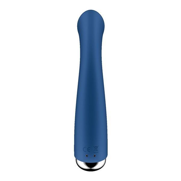 Вібратор з ротацією, плоский майданчик для стимуляції точки G - Satisfyer Spinning G-Spot 1 Blue SX0556 фото